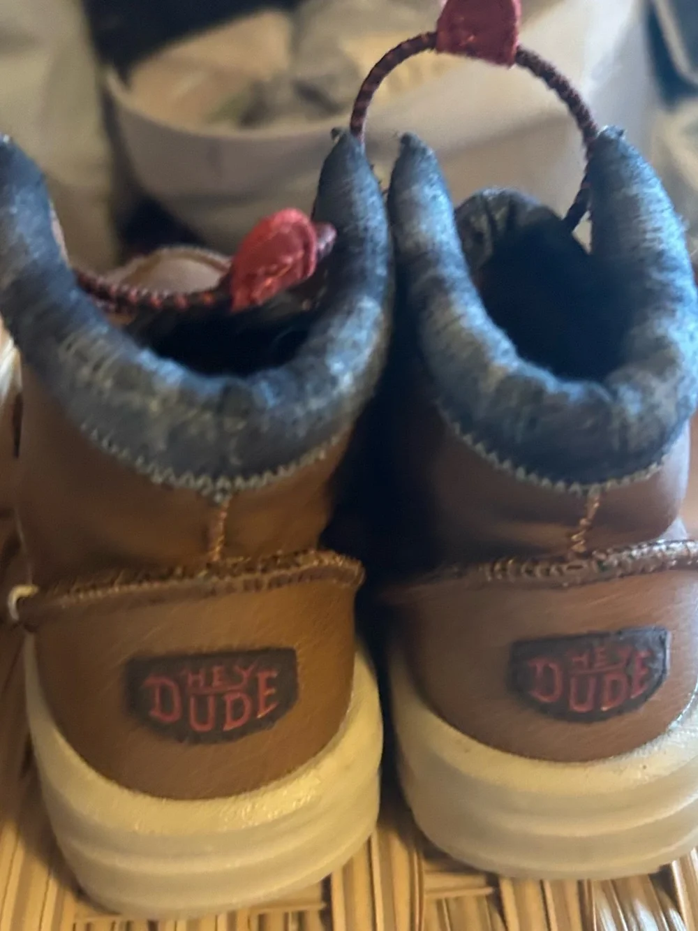 Hey Dude Brown and Rust Casual Lace-Up Shoes